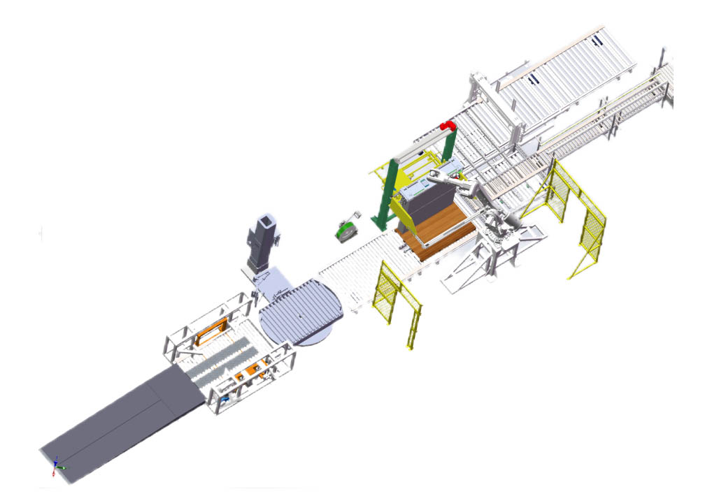 Robot single palletizing solution